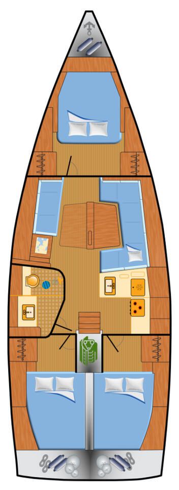 Boot mieten Punat günstig Hanse 418