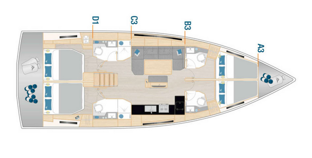 Segelboot mieten in Kaštela - Hanse Hanse 460