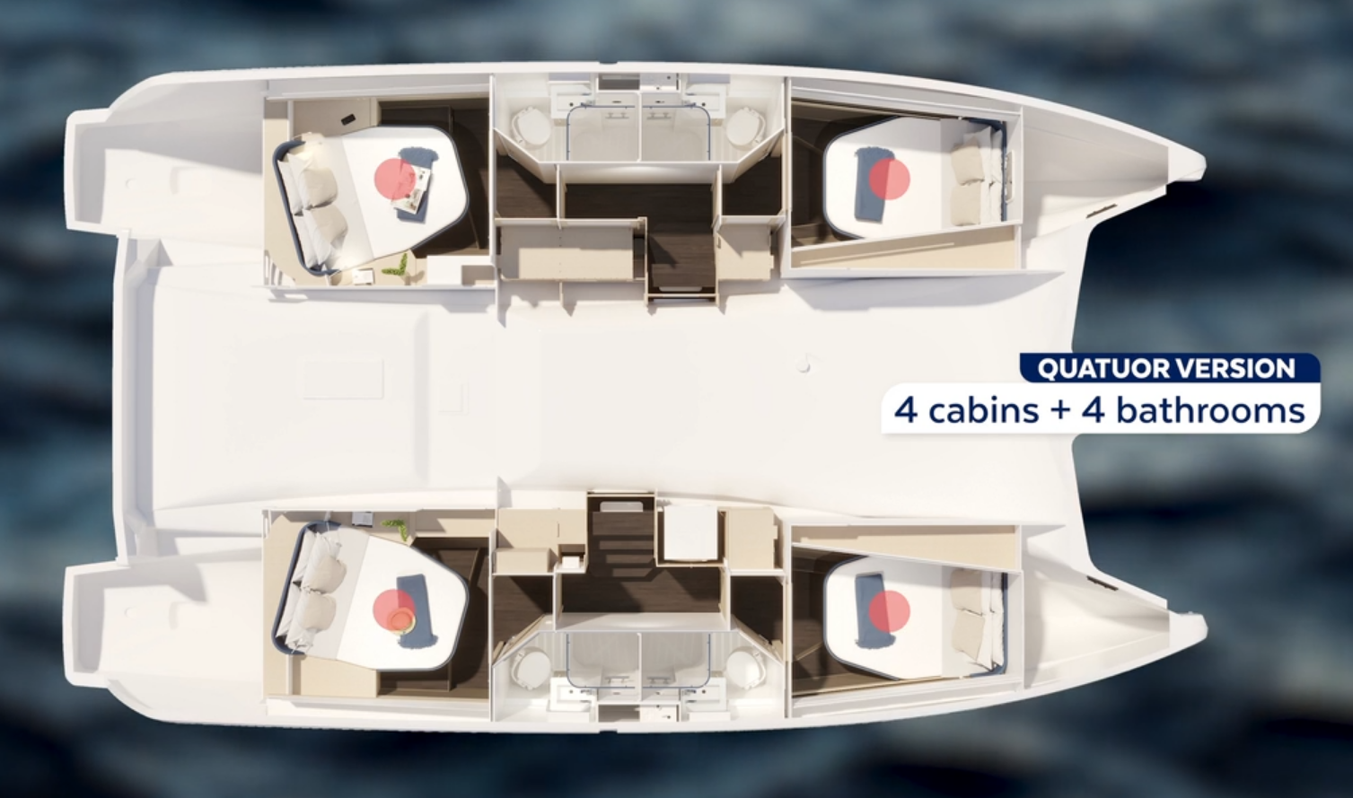 Ein Fountaine Pajot Fountaine Pajot FP 44 Quatuor - 4 cab. mieten in Parham Town